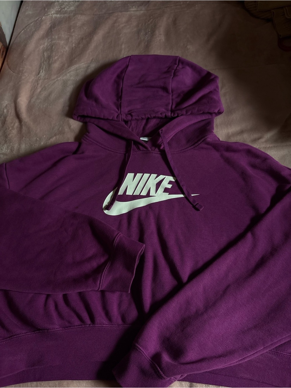 Nike Purple Hoodie with White Swoosh Logo